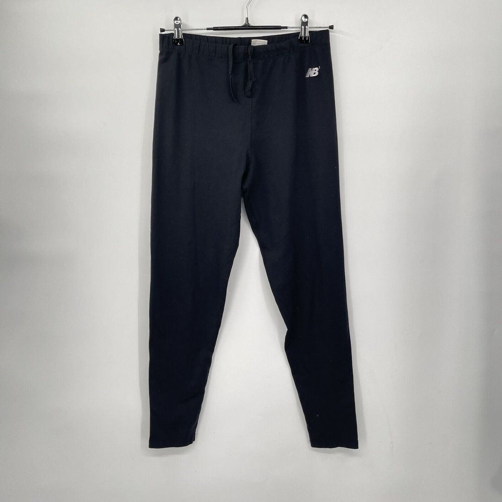 New Balance L Leggings Women Black Drawstring Athletic Tapered Activewear Pants